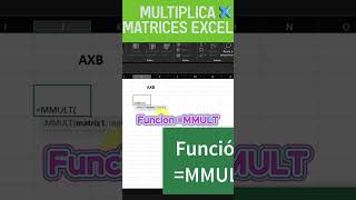 🟩Cómo multiplicar matrices en Excel❌ superexcel excel aprendeexcel tareasescolares matrices [upl. by Nitsua]