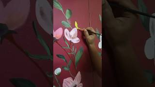 floral art on almirah❤️🥰trending art dolikeshareandsubscribe [upl. by Qifar249]