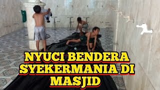 BOCILBOCIL NYUCI BENDERA SYEKERMANIA DI MASJID [upl. by Nwadahs]