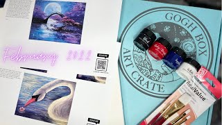 Gogh Box Unboxing and Review  Art Painting Subscription  February 2022 [upl. by Larrabee]