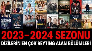 2023  2024 Sezonunda Dizilerin En Çok Reyting Alan Bölümleri [upl. by Krucik899]