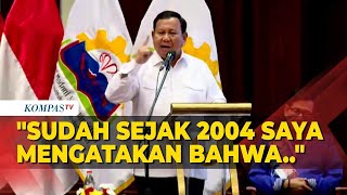 FULL Pidato Prabowo di Seminar Nasional IMN Singgung Politik Pecah Belah hingga Food Estate [upl. by Letnuahs]