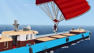 SECRET PARACHUTE MISSION  Stormworks Multiplayer Gameplay  Sinking Ship Survival [upl. by Lehcin]