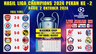 Hasil Liga Champions tadi Malam  ARSENAL vs PSG  SLOVAN vs MAN CITY  UCL 2024 Pekan Ke 2 [upl. by Ayak]