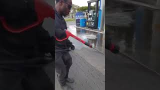 Refreshing Part of Sasol’s forecourt ⛽✨ splashndash pressurewashing pavingcleaning [upl. by Dale]