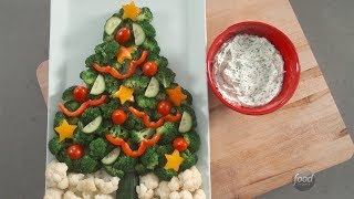 Árbol de navidad hecho con verduras  Recetas Navideñas  Food Network Latinoamérica [upl. by Lexie]