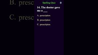 Spelling Quiz part5 english spelling spellingtest englishquiz [upl. by Maribel]