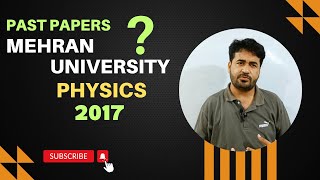 Mehran university entry test past papers physics 2017 solution  yhlearning [upl. by Dmitri]