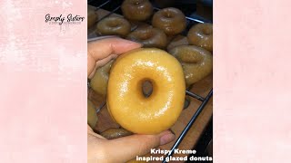 Krispy Kreme inspired Glazed Donuts Recipe [upl. by Keith]