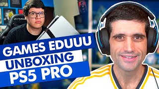 Games EduUu fazendo o unboxing do PS5 PRO é SENSACIONAL [upl. by Refinne]