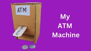 How to make Mini ATM Machine  DIY Cardboard ATM Machine [upl. by Baerman]