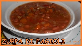 Zuppa di Fagioli con carote sedano cipolla e pomodoro  Come cucinare con la pentola a pressione [upl. by Aziza]