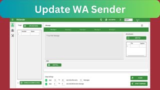 How to Update WA SENDER [upl. by Alial750]