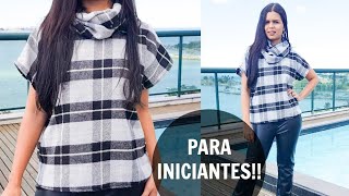 DIY BLUSA COM GOLA SUPER FÁCIL EM 5 MIN [upl. by Nosnah]