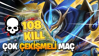 108 KILL ÇIKAN ÇOK ÇEKİŞMELİ MAÇ  GUSION  Mobile Legends [upl. by Melac]