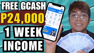 FREE GCASH  LIBRENG PERA SA GCASH  24000 PESOS SA GCASH  1 WEEK INCOME  EARN MONEY ONLINE 2023 [upl. by Lodmilla]