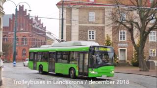 Trolleybuses in Landskrona 01122018 [upl. by Herc204]