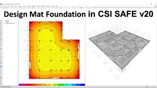 5 CSI SAFE 2020 Tutorial  How to design Mat Foundation in safe v20 [upl. by Attehcnoc]