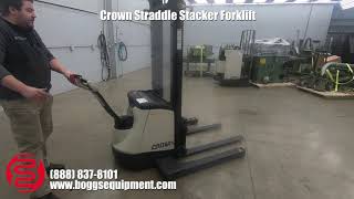 Crown Straddle Stacker Forklift [upl. by Porty657]