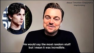 Leonardo DiCaprio amp Jennifer Lawrence on Timothée Chalamet’s improv scenes  DON’T LOOK UP [upl. by Ahtaela]