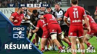 Pro D2  le résumé de Brive vs DAX  Journée 8 Saison 202425 [upl. by Ramhaj]