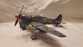 British Hawker Tempest Aircraft Eduard 148 scale Build Video [upl. by Bodnar3]