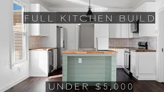 Complete DIY Kitchen Build for 5000  EPIC Budget Kitchen Makeover [upl. by Roi]