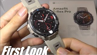 Unboxing Amazfit TRex Pro Rugged Sports Smartwatch First Impressions [upl. by Brout]