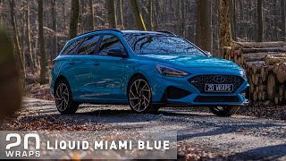 HYUNDAI I30 N LINE WRAPPED IN LIQUID MIAMI BLUE [upl. by Adla]