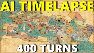 Rome 2 TW 400 Turn AI Only Timelaspe [upl. by Yelsek864]