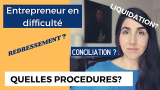 Entreprises en difficultés quelle procédure pour vous [upl. by Chiquia778]