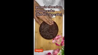 Premix chocolate sponge cake how to make premix chocolate cake  premix chocolate cake recipe [upl. by Elleiram]