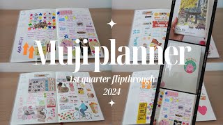 muji vertical planner flipthrough 1st quarter 2024 [upl. by Nyliak]