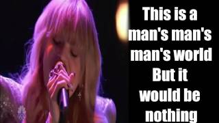 Juliet Simms  Its a Mans Mans Mans World Lyrics The VoiceStudio Version [upl. by Refitsirhc520]