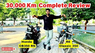 30000 Km Ride Review  Honda Cb350 Vs Classic 350🤯  royalenfield honda [upl. by Viafore422]