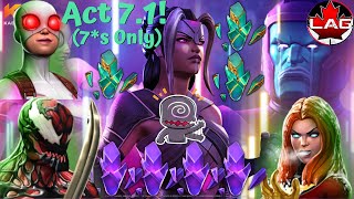 New Carinas Trial 7 For 7 Act 71 Completion With 7Stars ONLY Brand New Challenge  MCOC [upl. by Denise]