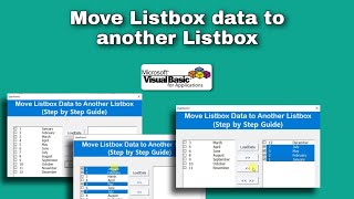 Move Listbox data to another Listbox vba in excel [upl. by Ylra856]