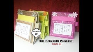 MiniTischkalender  Notizhalter  Stampin Up  Tutorial  DIY [upl. by Leunas961]