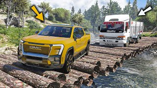 Süper Kamyonlar vs Süper Pikap Arabalar OffRoad Parkurunda  GTA 5 [upl. by Schuler]