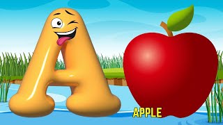 ABC Phonics Song for Kids  A to Z Alphabet Nursery Rhymes  A for Apple B for Ball  Fun Baby Song [upl. by Atik]