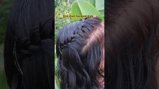 Hairband hairstyle in short hair🌸🌿 hairstyletutorial viralshort youtubeshorts trendingshorts yt [upl. by Dempsey]