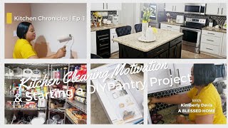 2024 Real Life Kitchen Cleaning Motivation  Starting a DIY Pantry Project [upl. by Arela]