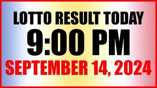 Lotto Result Today 9pm Draw September 14 2024 Swertres Ez2 Pcso [upl. by Palla]