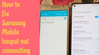 Mobile hotspot not working samsung  Hotspot connection problem in android fix [upl. by Hpeseoj]