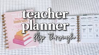 Teacher Planner Flip Through 2023  Happy Planner DIY Inserts [upl. by Onirotciv]