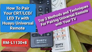 Huayu Universal Remote RML11308 For LcdLed TvAll Tv CodesLed tv repairHuayu Remote Pairing [upl. by Pohsib]