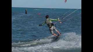 Kite Surfing  the perfect Jibe into toe side slow motion [upl. by Elleahcim172]