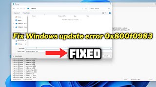 FIXED Windows update error 0x800f0983  2024 [upl. by Anikas232]