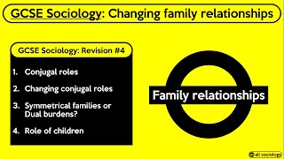 GCSE Sociology Revision from allsociology  Changes in Family Relationships Episode 4 [upl. by Asir]