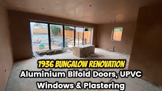 Bifold Doors Windows amp Plastering  1936 Bungalow Renovation I Home Renovation I House Renovation [upl. by Gorlicki]